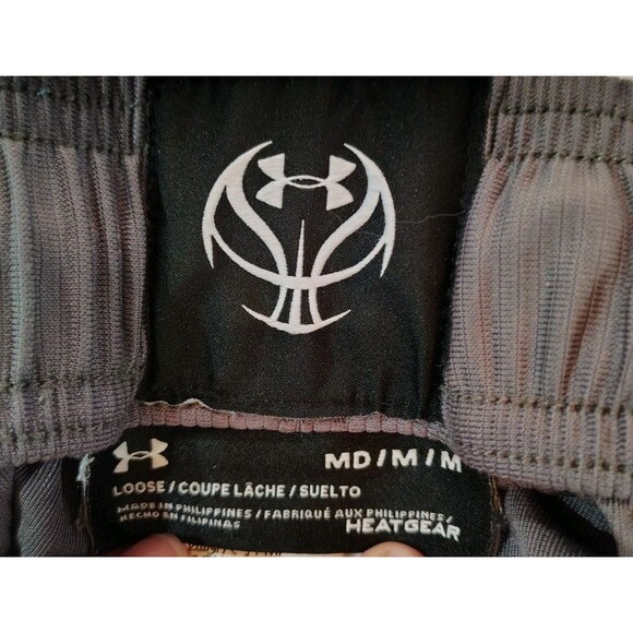 UNDER ARMOUR Select Basketball Shorts Heatgear Medium Loose Gray - Picture 7 of 7